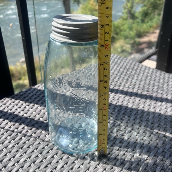 Mason's Patent Nov 30th 1858‎ Vintage Large Canning Storage Jar with Lid 1/2 Gal - Picture 5 of 8